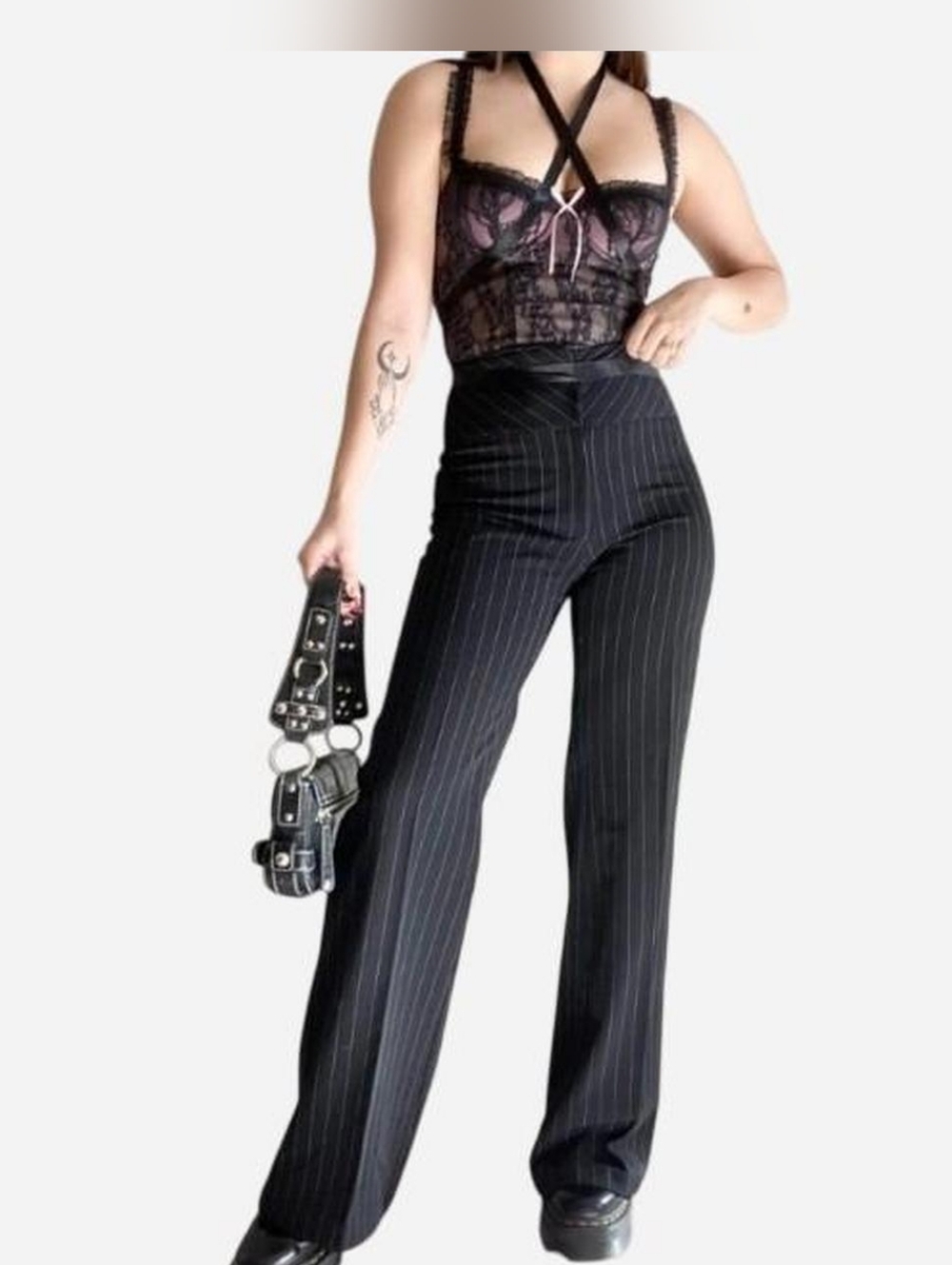 Euro Pinstripe Gothic High-Rise Trousers ‼️open to Offers